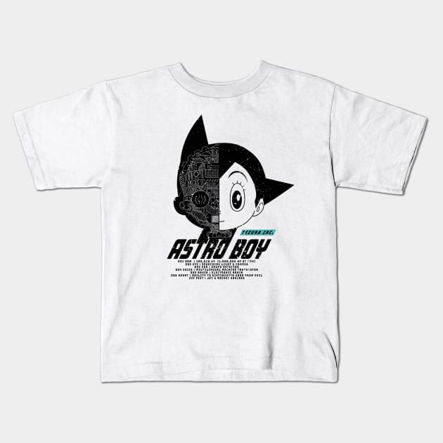 ASTRO BOY - Mighty Atom Vintage DESIGN | Mecha Tech Specs Kids T-Shirt by SALENTOmadness